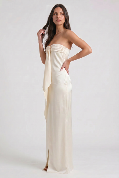 Women's Floral Maxi Dress Yellow Summer Wedding Guest