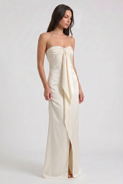 Women's Floral Maxi Dress Yellow Summer Wedding Guest