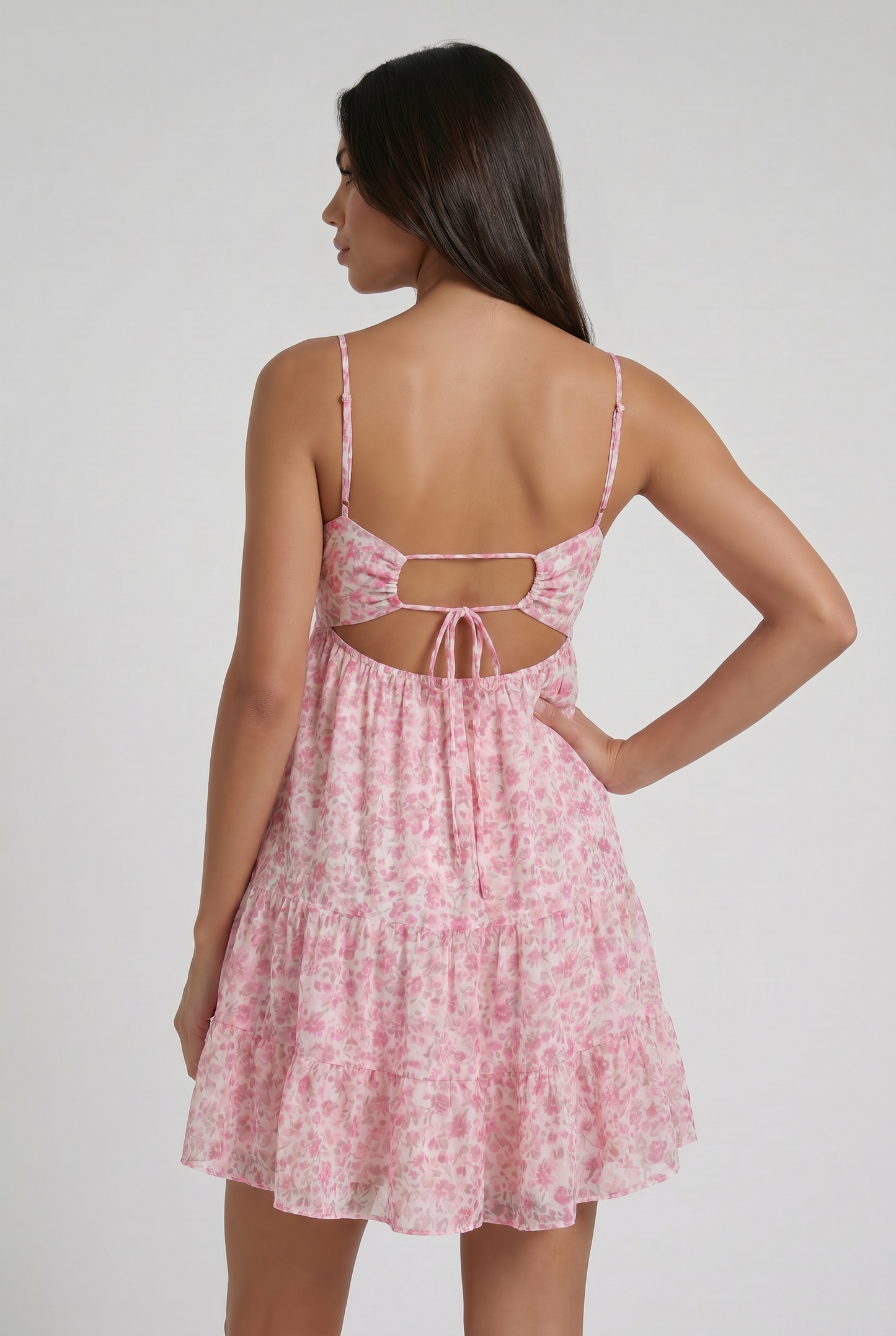 Women's Floral Short Sleeve Mini Dress for Wedding Guest
