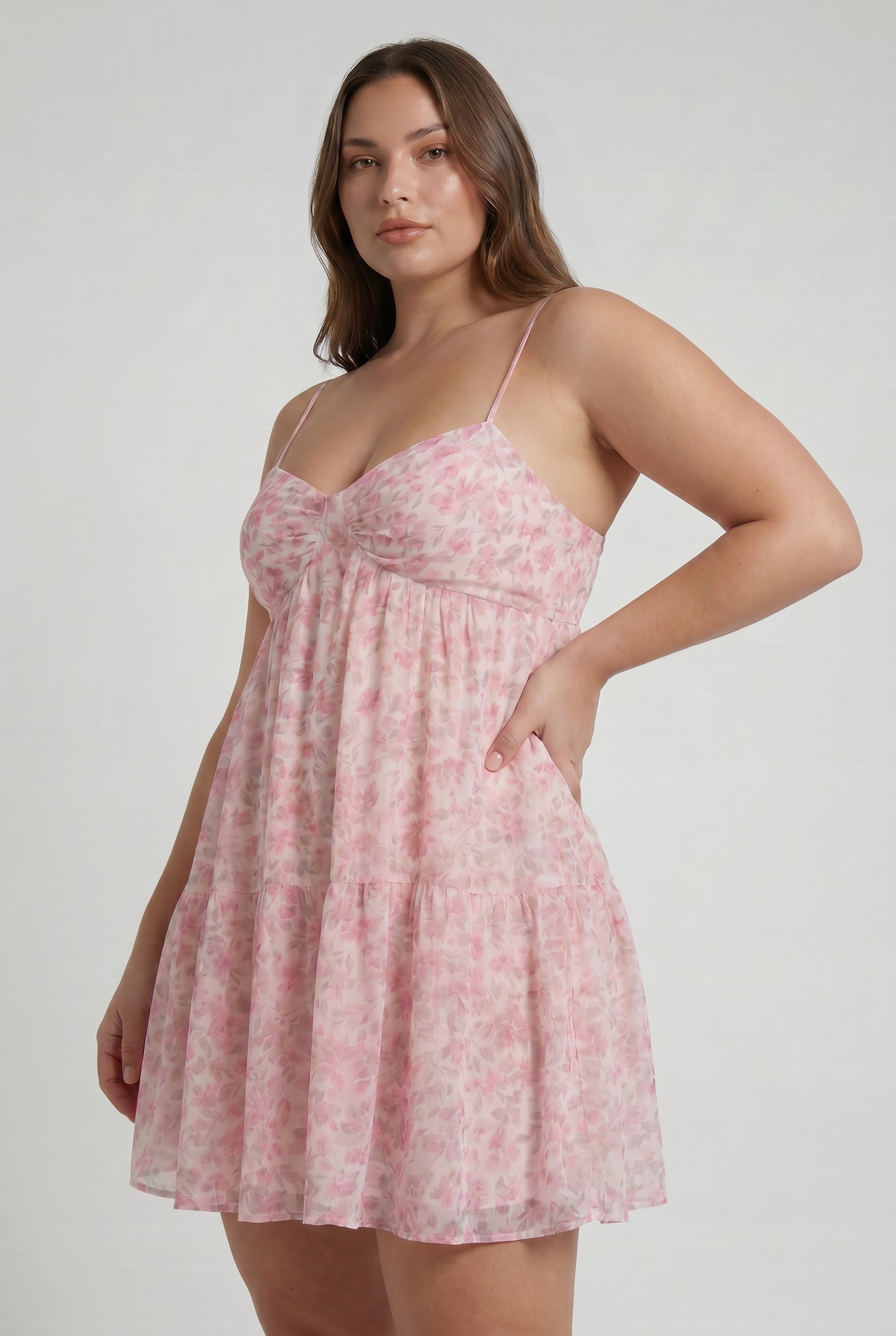 Women's Floral Short Sleeve Mini Dress for Wedding Guest