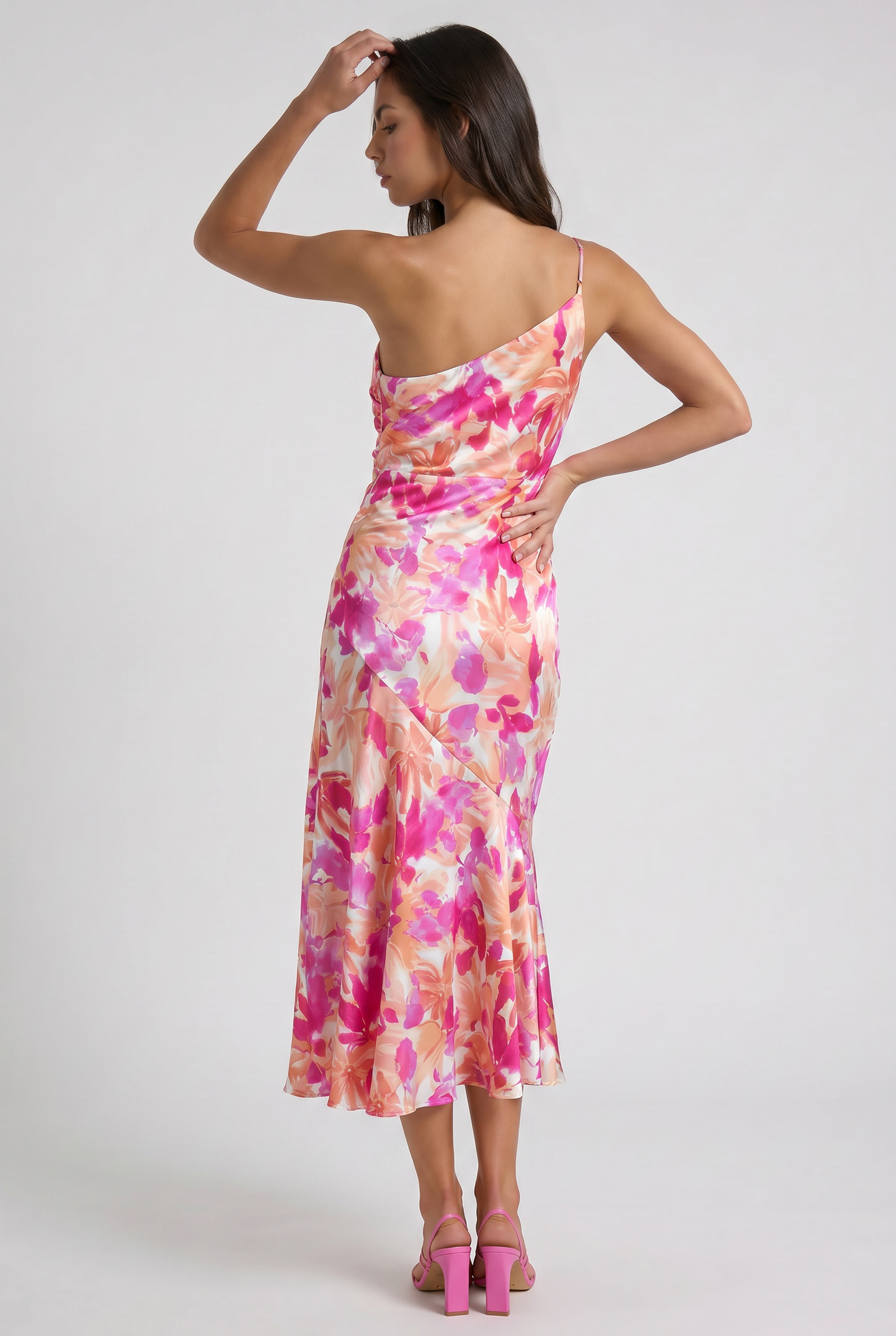 Women's Floral Spaghetti Strap Maxi Dress for Wedding Guest