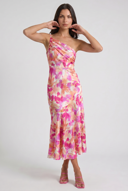 Women's Floral Spaghetti Strap Maxi Dress for Wedding Guest