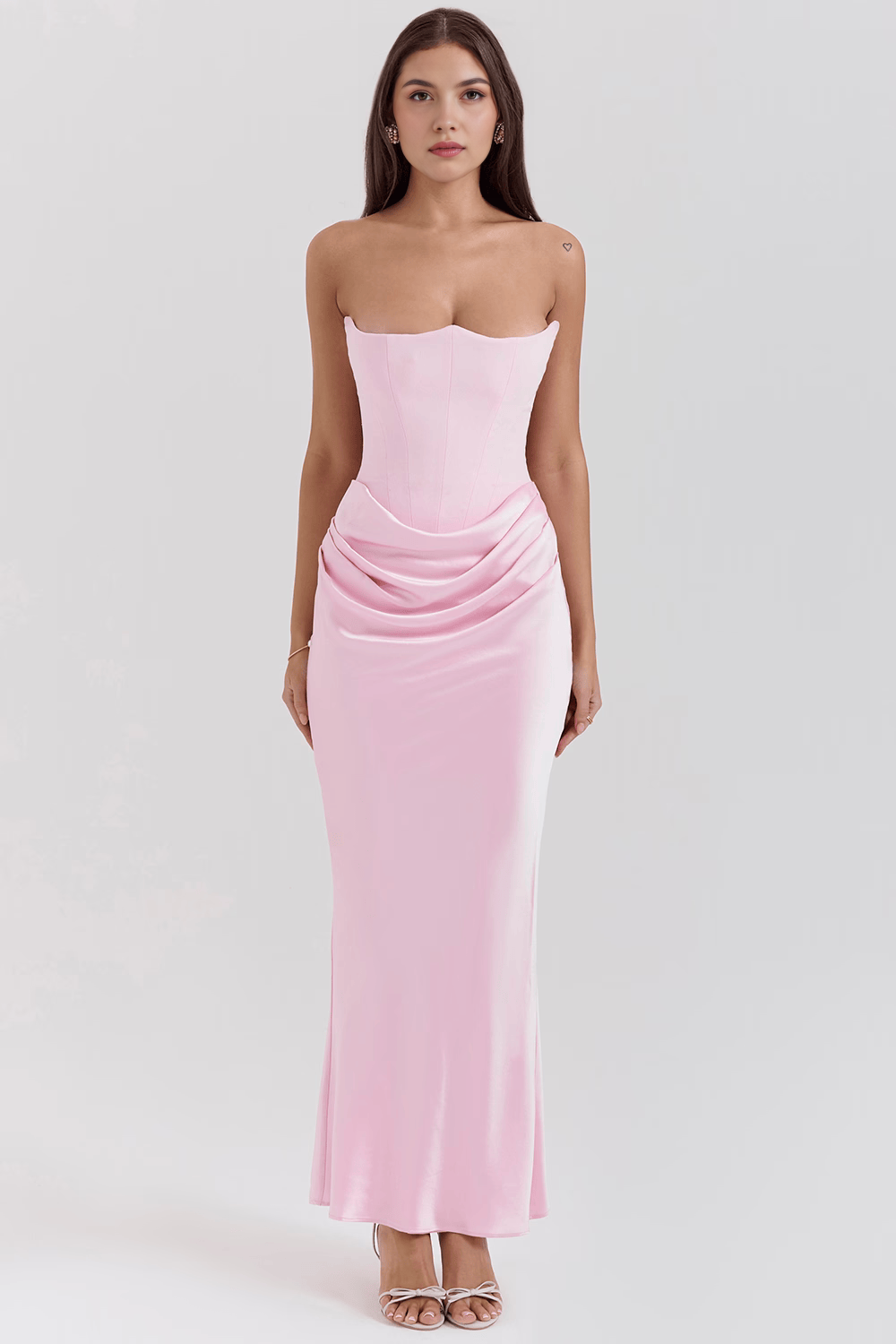 Women's Floral V-Neck Flowy Boho Summer Maxi Dress