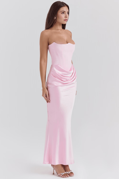 Women's Floral V-Neck Flowy Boho Summer Maxi Dress