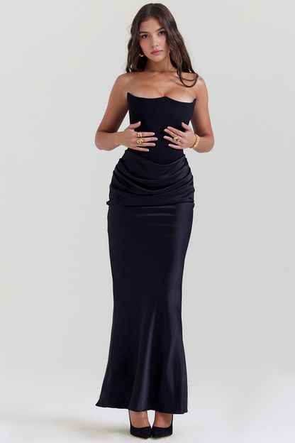 Women's Floral V-Neck Flowy Boho Summer Maxi Dress