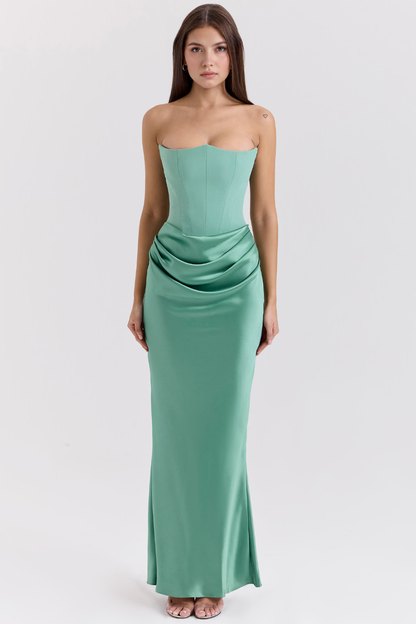 Women's Floral V-Neck Flowy Boho Summer Maxi Dress