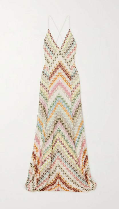 Women's Floral V-Neck Maxi Wedding Guest Dress for Summer