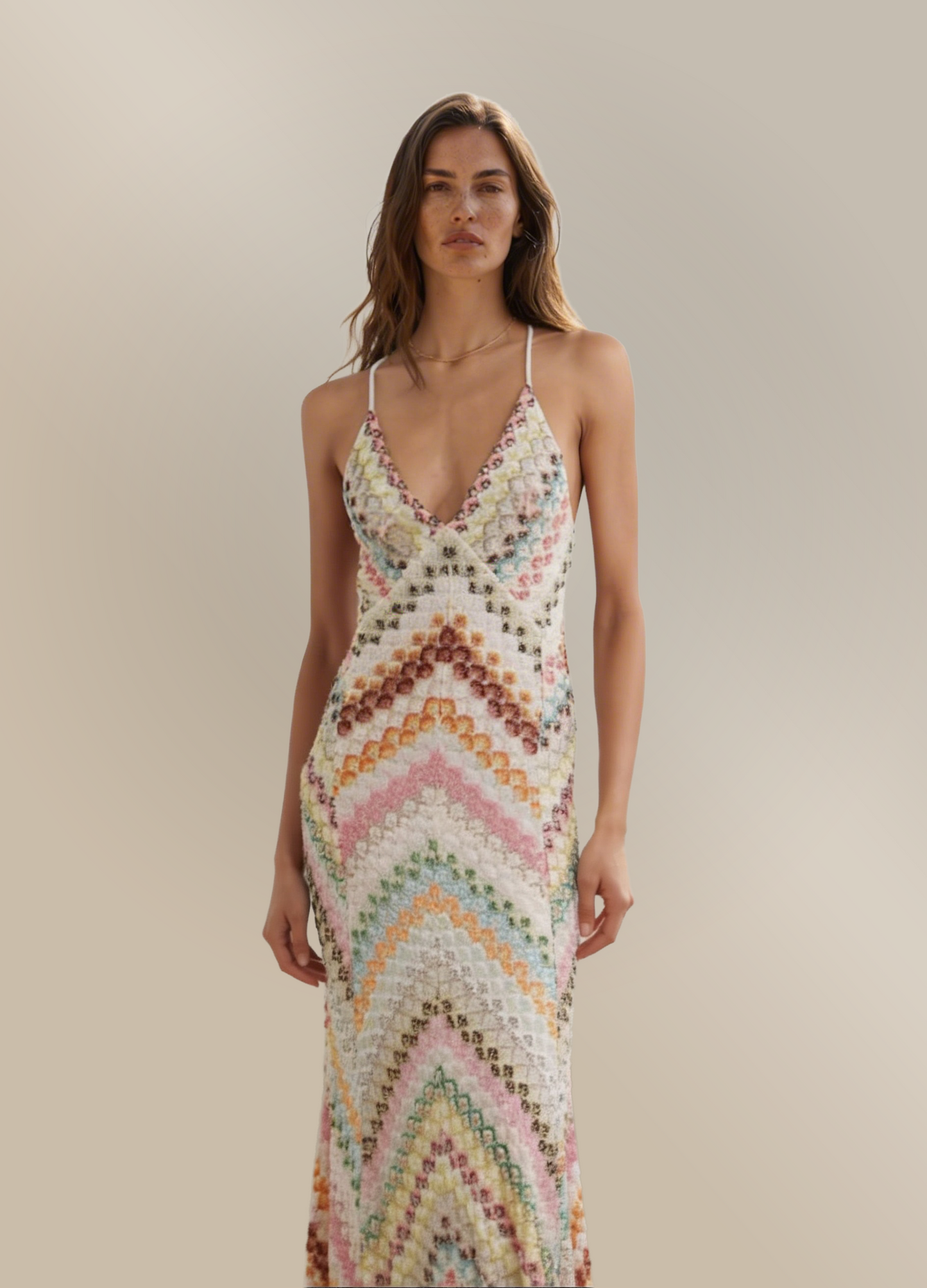 Women's Floral V-Neck Maxi Wedding Guest Dress for Summer
