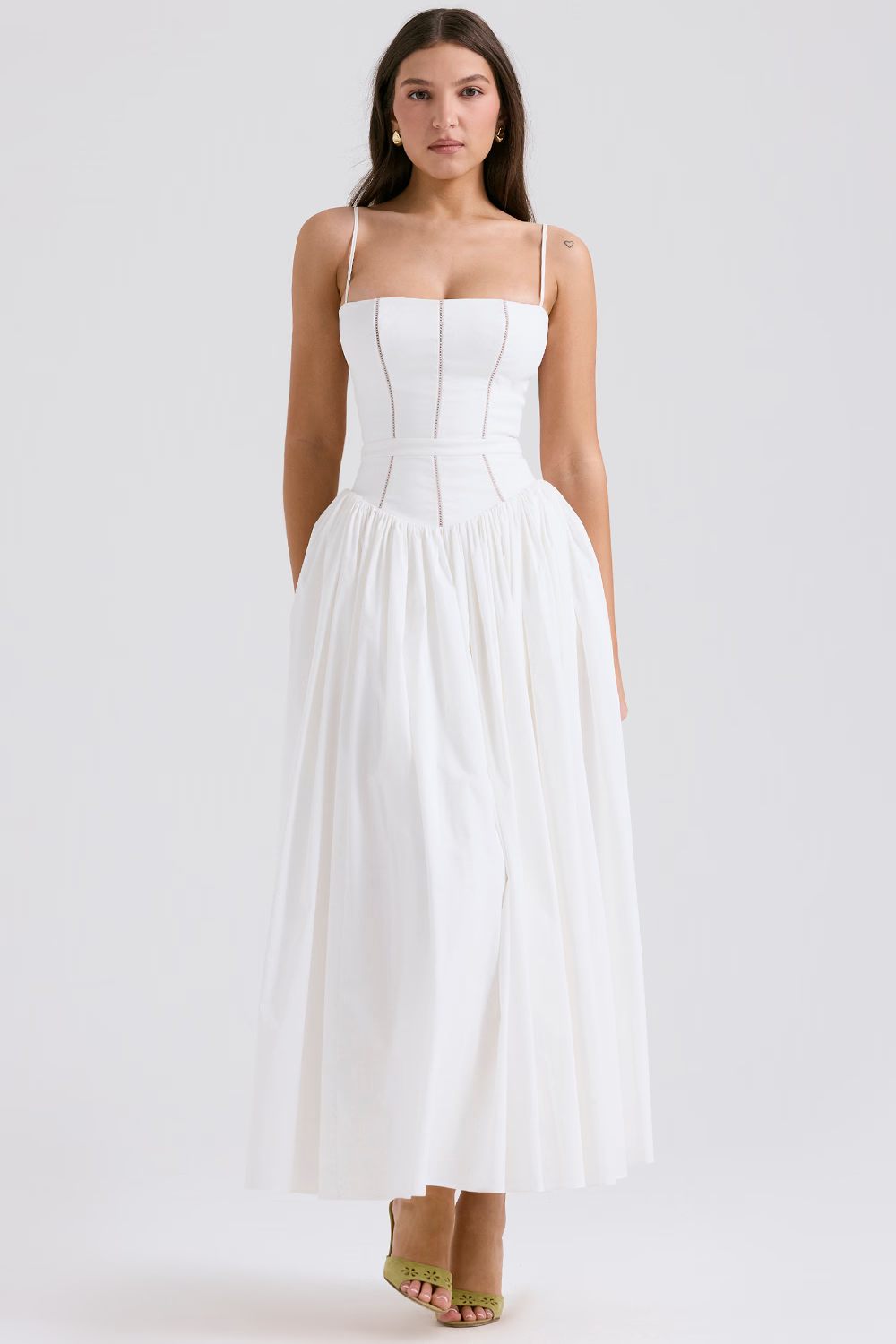 Women's Floral V-Neck Summer Midi Dress for Wedding Guests