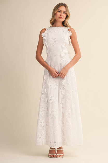 Women's Halter Neck Flowy Summer Maxi Dress for Wedding Guests