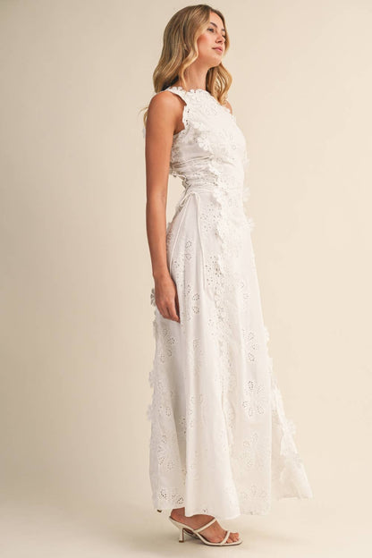 Women's Halter Neck Flowy Summer Maxi Dress for Wedding Guests