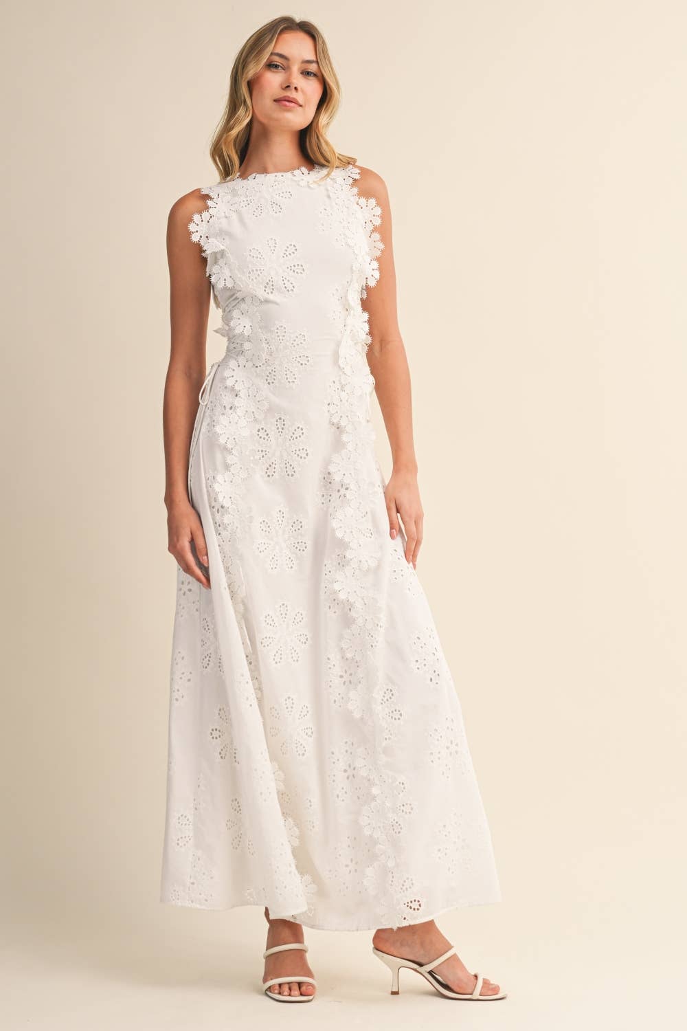 Women's Halter Neck Flowy Summer Maxi Dress for Wedding Guests