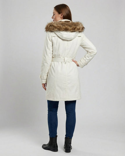 Women's Hooded Faux Fur Insulated Long Winter Parka Coat