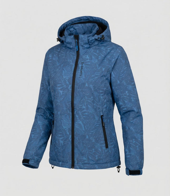 Women's Hooded Insulated Waterproof Winter Rain Jacket