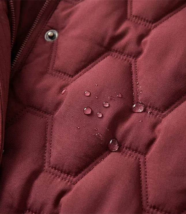 Women's Hooded Quilted Insulated Longline Down Coat