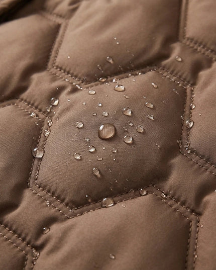 Women's Hooded Quilted Insulated Longline Down Coat