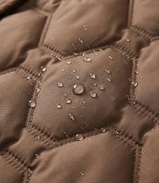 Women's Hooded Quilted Insulated Longline Down Coat