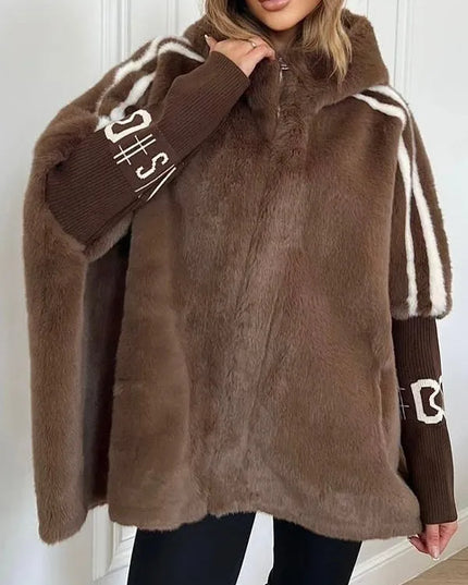 Women's Hooded Winter Coat, Oversized and Faux Fur Lined