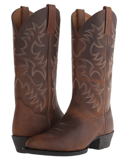 Women's Knee High Pull-On Cowboy Boots, Western Stitched
