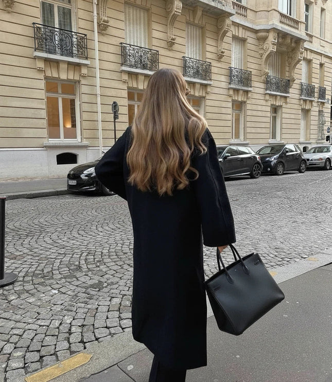 Women's Long Maxi Tailored Double Breasted Duster Coat