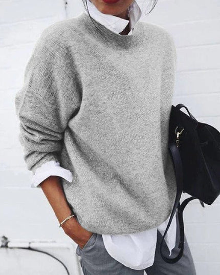 Women's Long Sleeve Loose Fit Oversized Cashmere Sweater