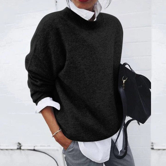 Women's Long Sleeve Loose Fit Oversized Cashmere Sweater