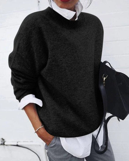 Women's Long Sleeve Loose Fit Oversized Cashmere Sweater