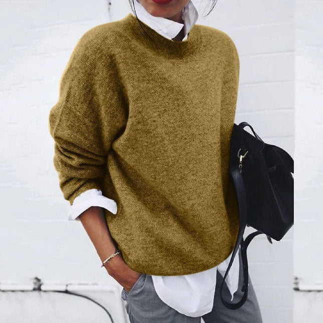 Women's Long Sleeve Loose Fit Oversized Cashmere Sweater