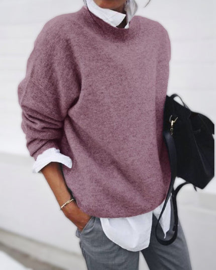 Women's Long Sleeve Loose Fit Oversized Cashmere Sweater