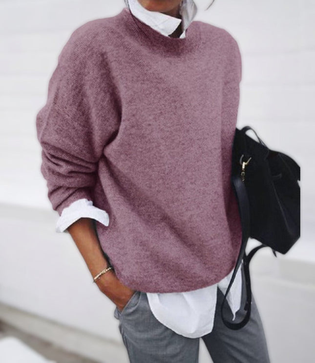Women's Long Sleeve Loose Fit Oversized Cashmere Sweater