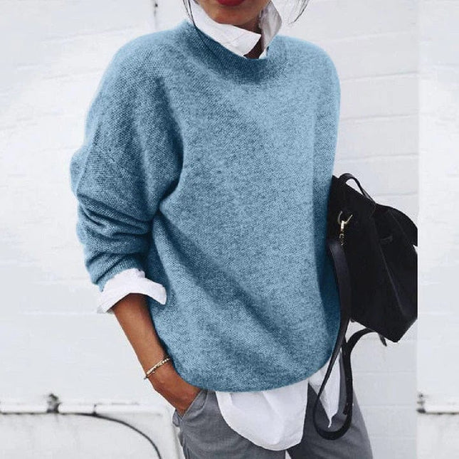 Women's Long Sleeve Loose Fit Oversized Cashmere Sweater