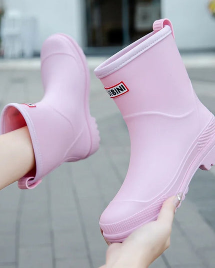 Women's Non Slip Short Waterproof Ankle Rain Boots