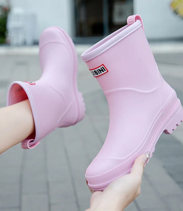 Women's Non Slip Short Waterproof Ankle Rain Boots
