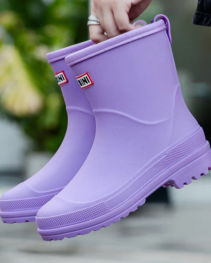 Women's Non Slip Short Waterproof Ankle Rain Boots