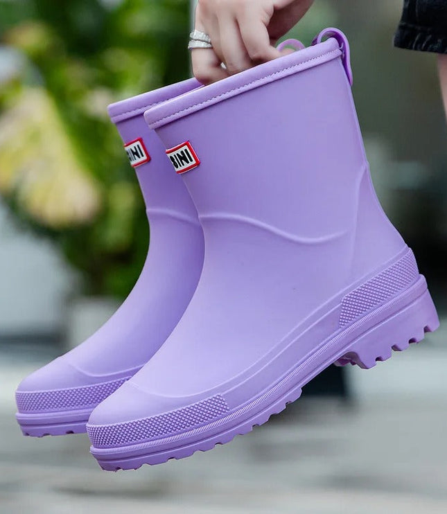 Women's Non Slip Short Waterproof Ankle Rain Boots