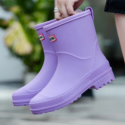 Women's Non Slip Short Waterproof Ankle Rain Boots