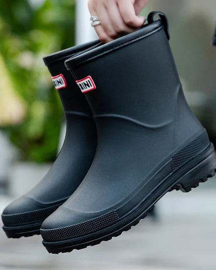 Women's Non Slip Short Waterproof Ankle Rain Boots