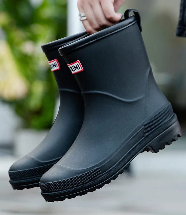 Women's Non Slip Short Waterproof Ankle Rain Boots