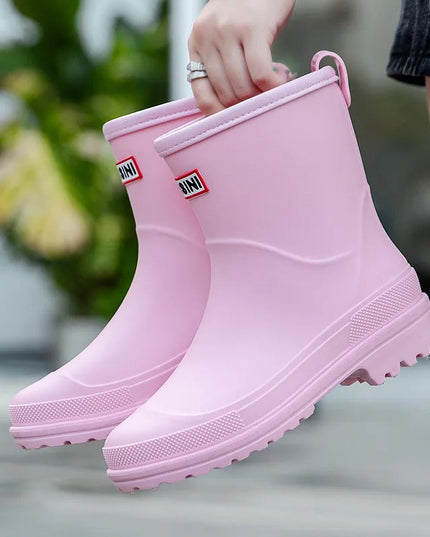 Women's Non Slip Short Waterproof Ankle Rain Boots