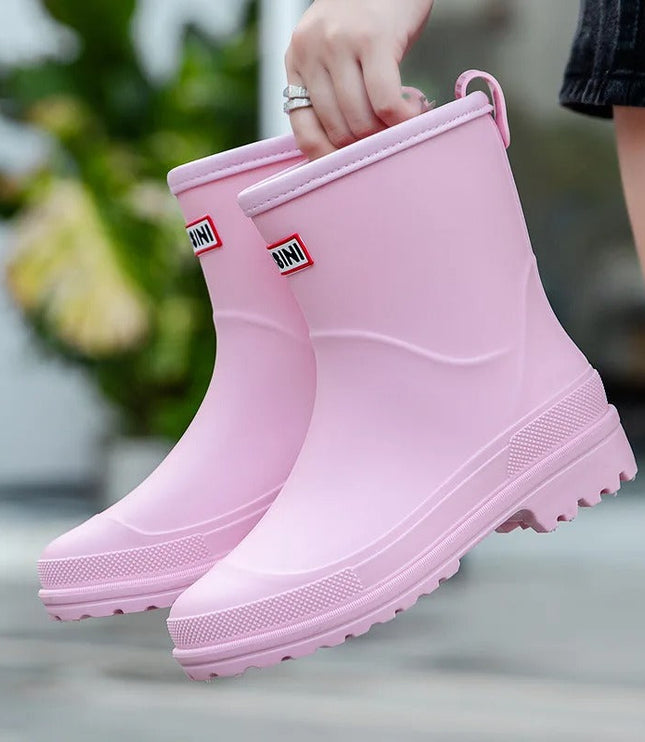 Women's Non Slip Short Waterproof Ankle Rain Boots