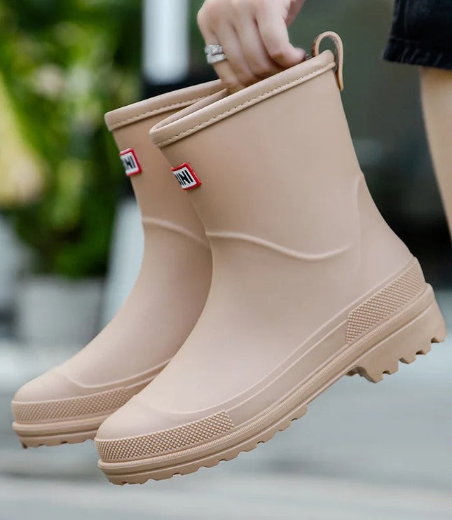 Women's Non Slip Short Waterproof Ankle Rain Boots