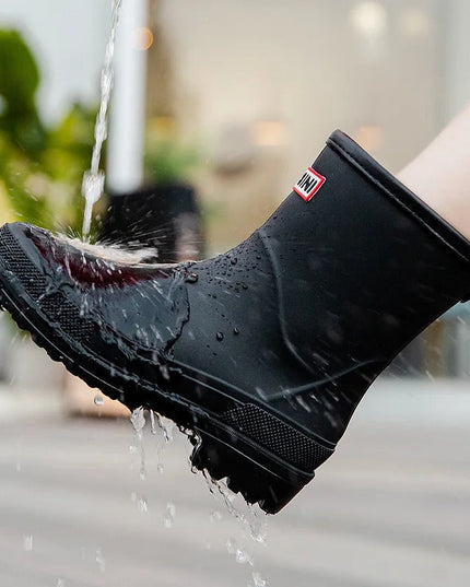 Women's Non Slip Short Waterproof Ankle Rain Boots