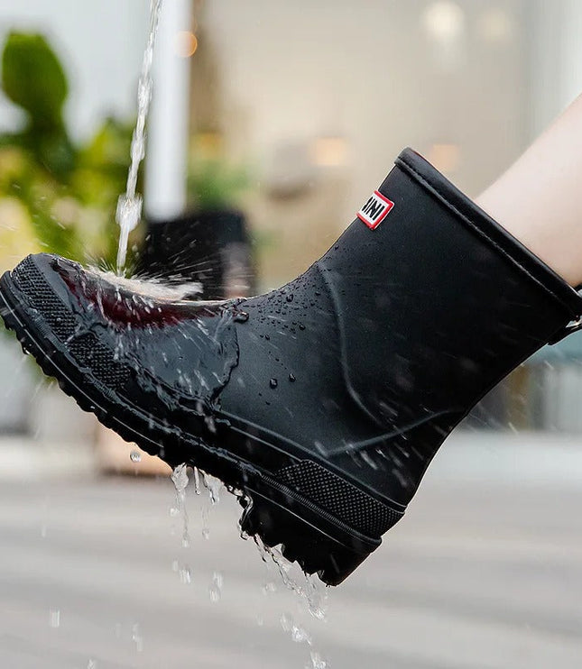 Women's Non Slip Short Waterproof Ankle Rain Boots