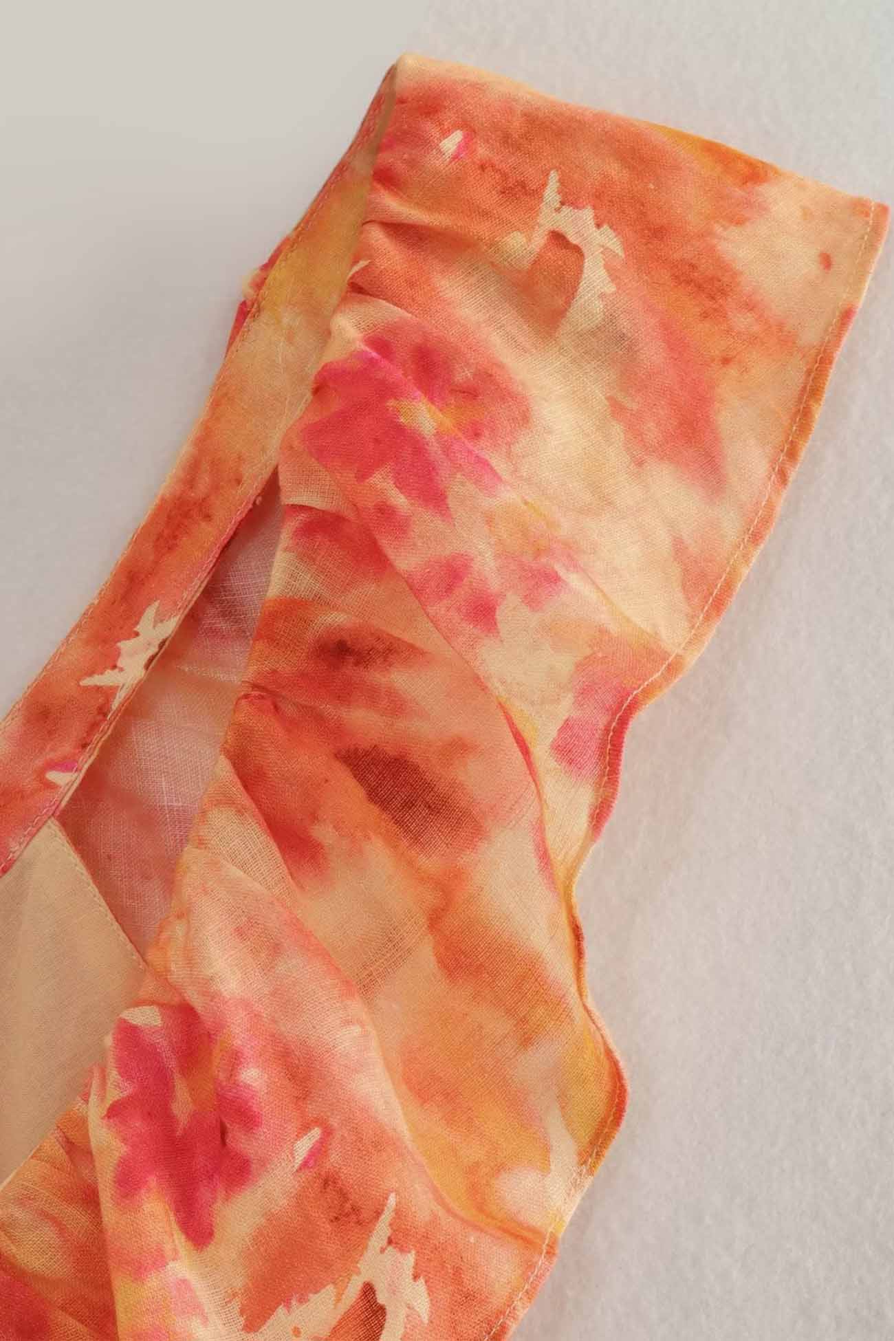 Women's Orange Floral Maxi Dress for Summer Wedding Guests