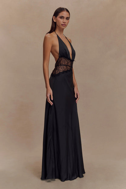 Women's Polka Dot V-Neck Wedding Guest Summer Maxi Dress