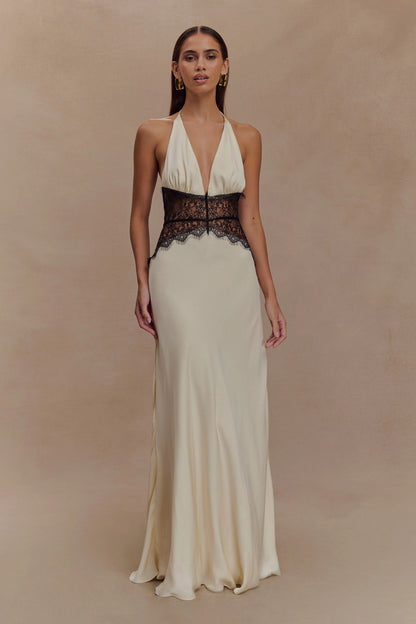 Women's Polka Dot V-Neck Wedding Guest Summer Maxi Dress