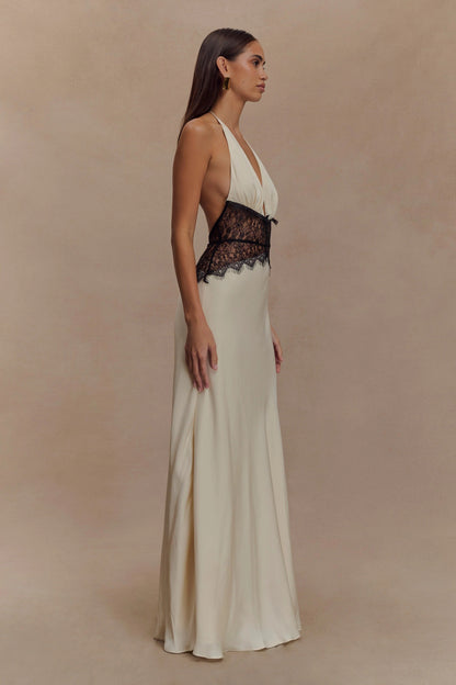 Women's Polka Dot V-Neck Wedding Guest Summer Maxi Dress