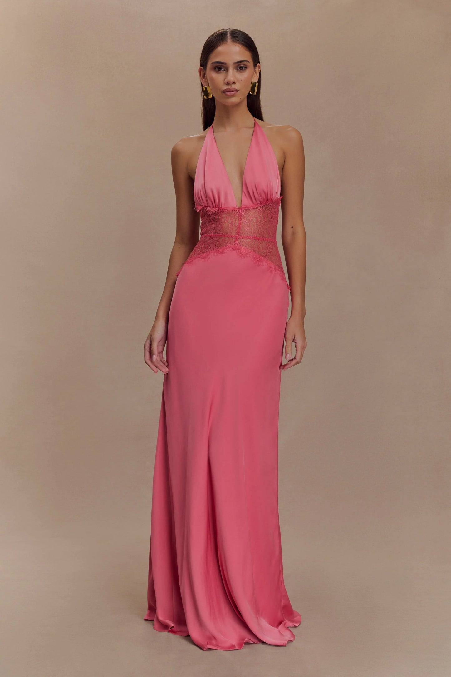 Women's Polka Dot V-Neck Wedding Guest Summer Maxi Dress