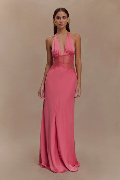 Women's Polka Dot V-Neck Wedding Guest Summer Maxi Dress