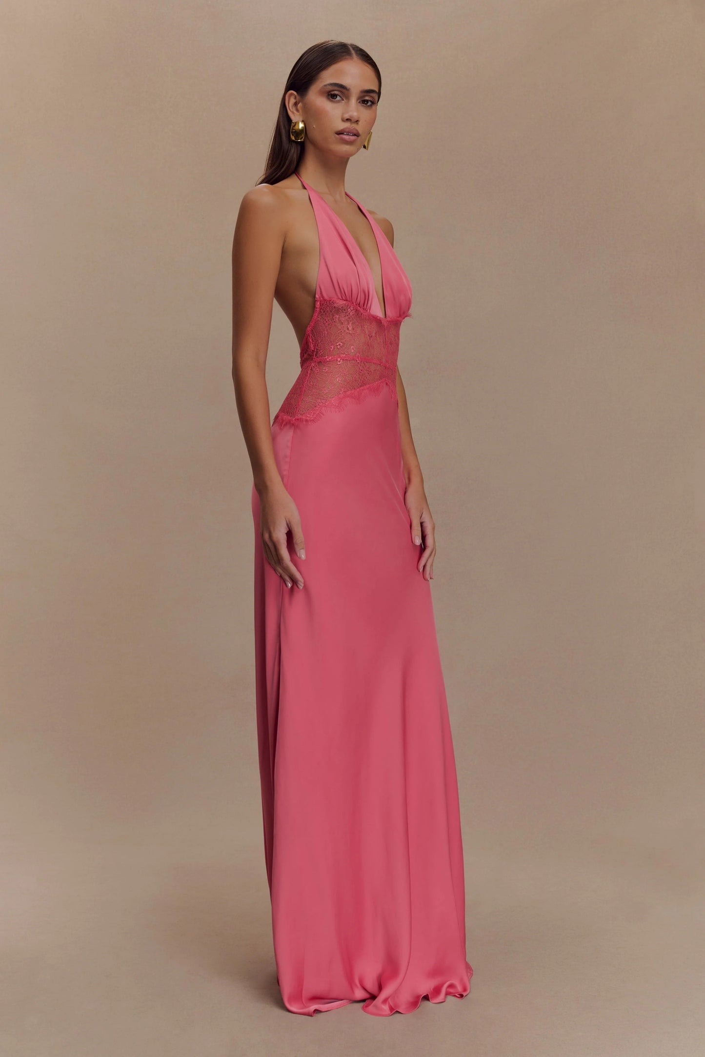 Women's Polka Dot V-Neck Wedding Guest Summer Maxi Dress